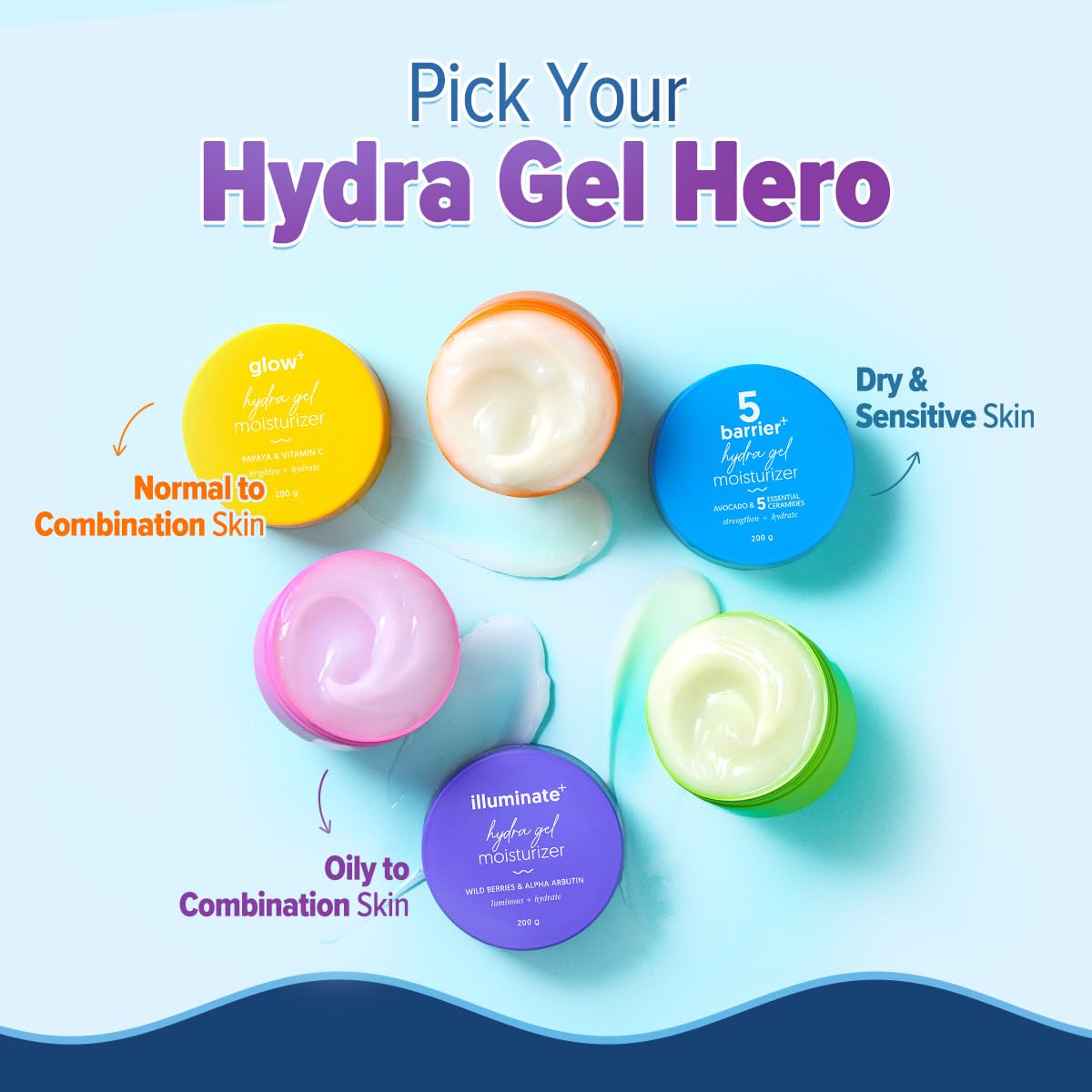 Aqualogica Illuminate+ Hydra Gel Moisturizer — 24-Hour Hydration for Oily to Combination Skin
