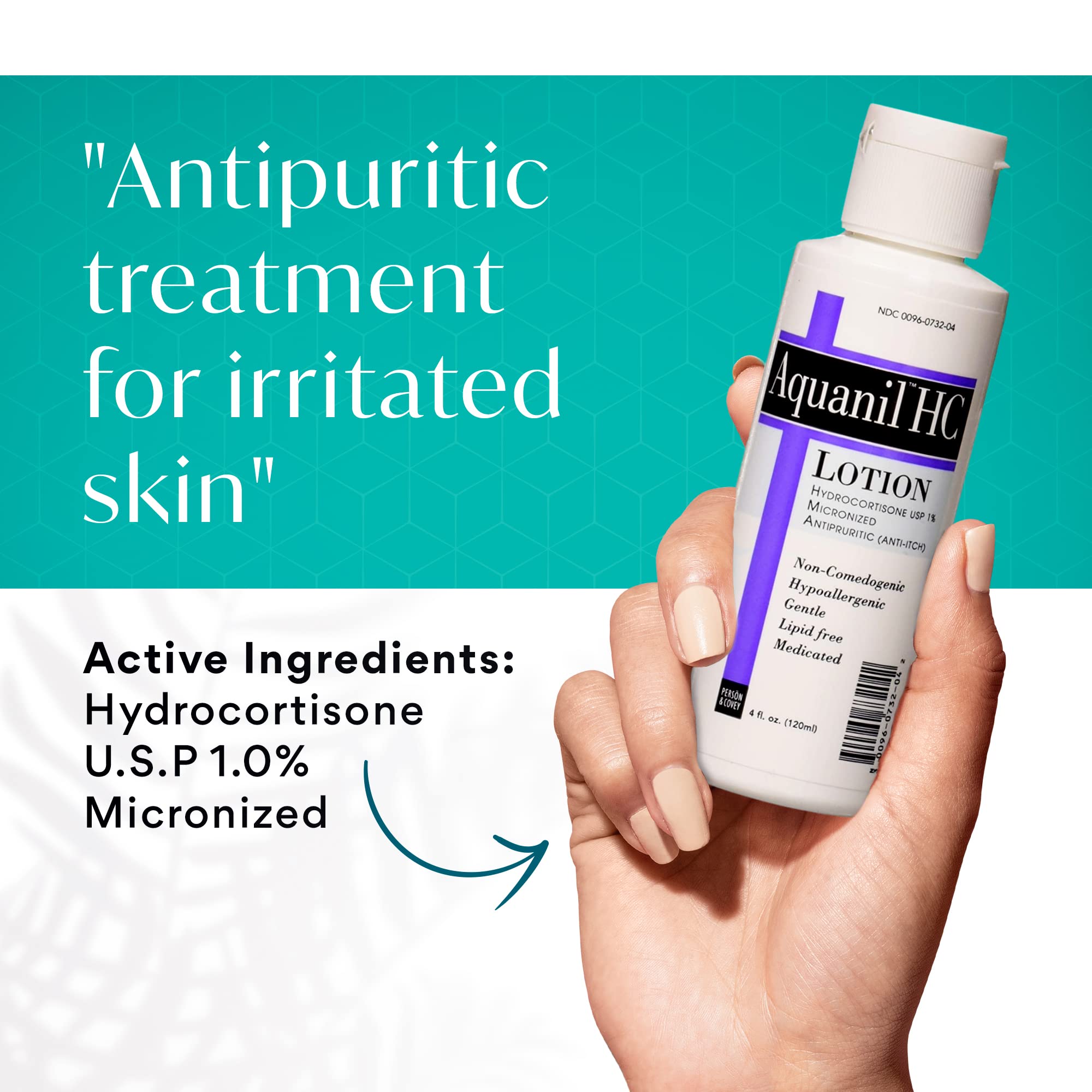 Aquanil HC Lotion – Calming Anti-Itch Body Lotion for All Skin Types (Fragrance-Free)