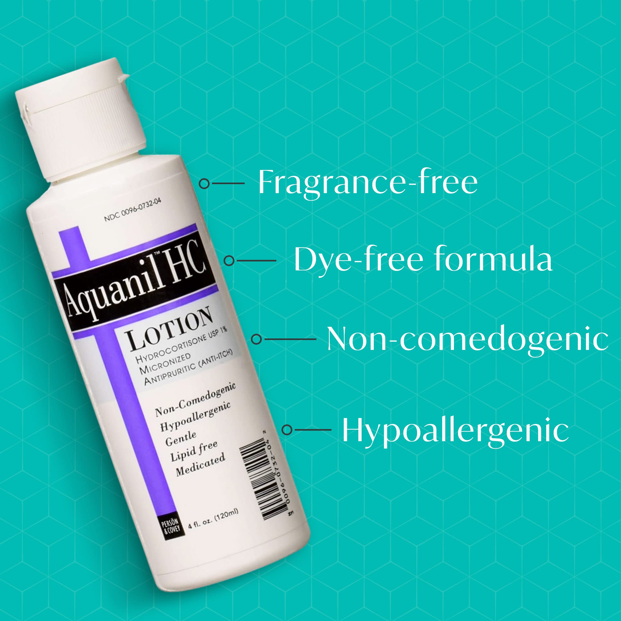 Aquanil HC Lotion – Calming Anti-Itch Body Lotion for All Skin Types (Fragrance-Free)