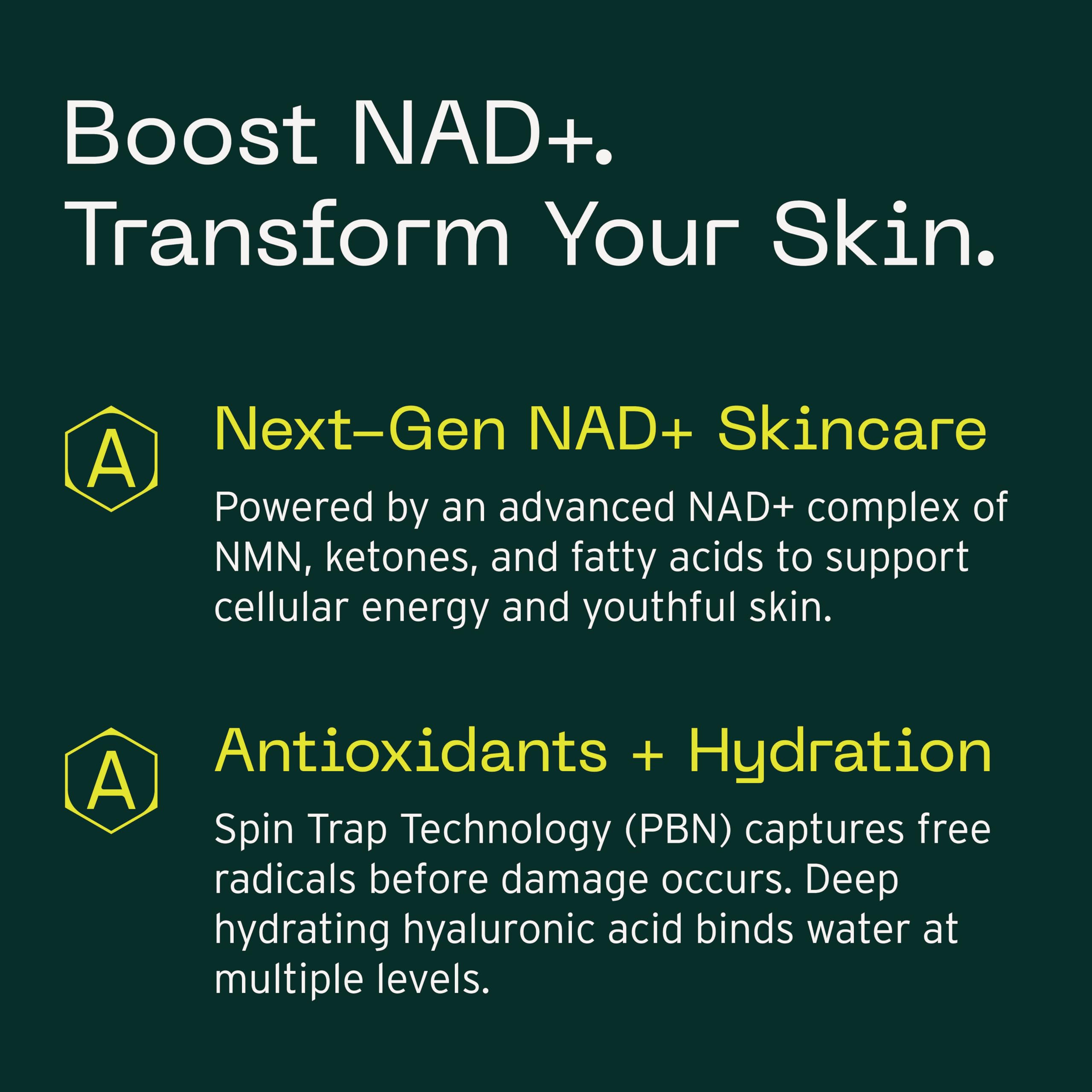 Aramore NAD+ Cell Energizing Skin Care Treatment – 12 Signs of Aging, 15ml