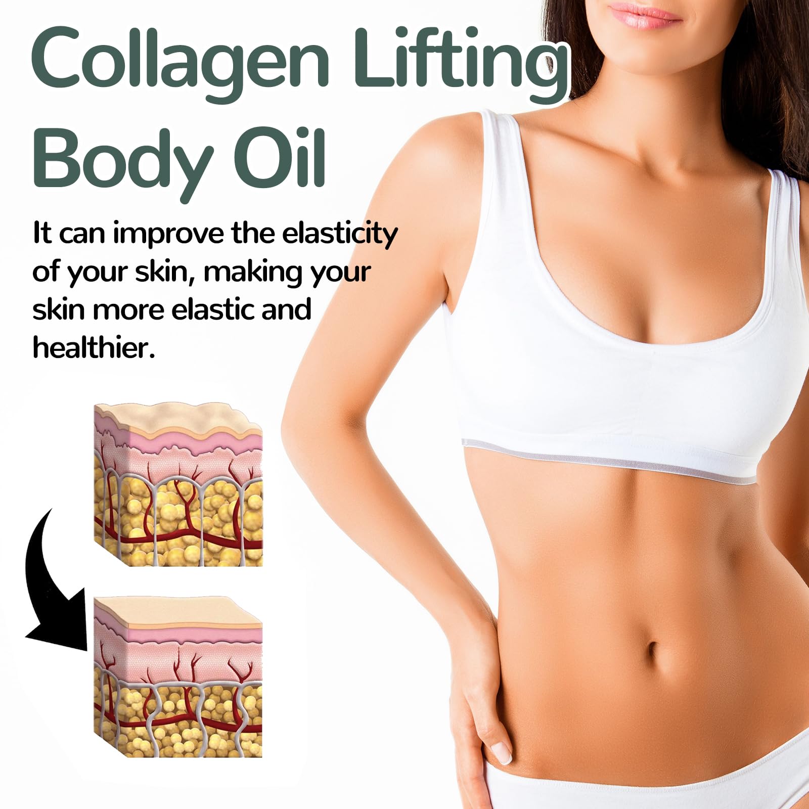 ARANYA Collagen Lifting Body Oil — Hydrating Silk Texture for Neck, Chest, Arms, and Thighs | 3.38 fl oz