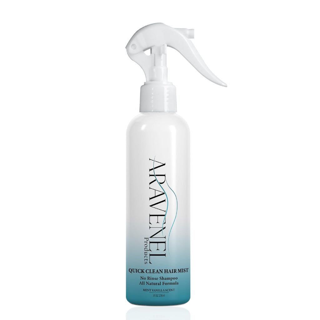 ARAVENEL Quick Clean Hair Mist – All-Natural, No-Rinse Formula (8oz) for Buildup, Odor & Itch