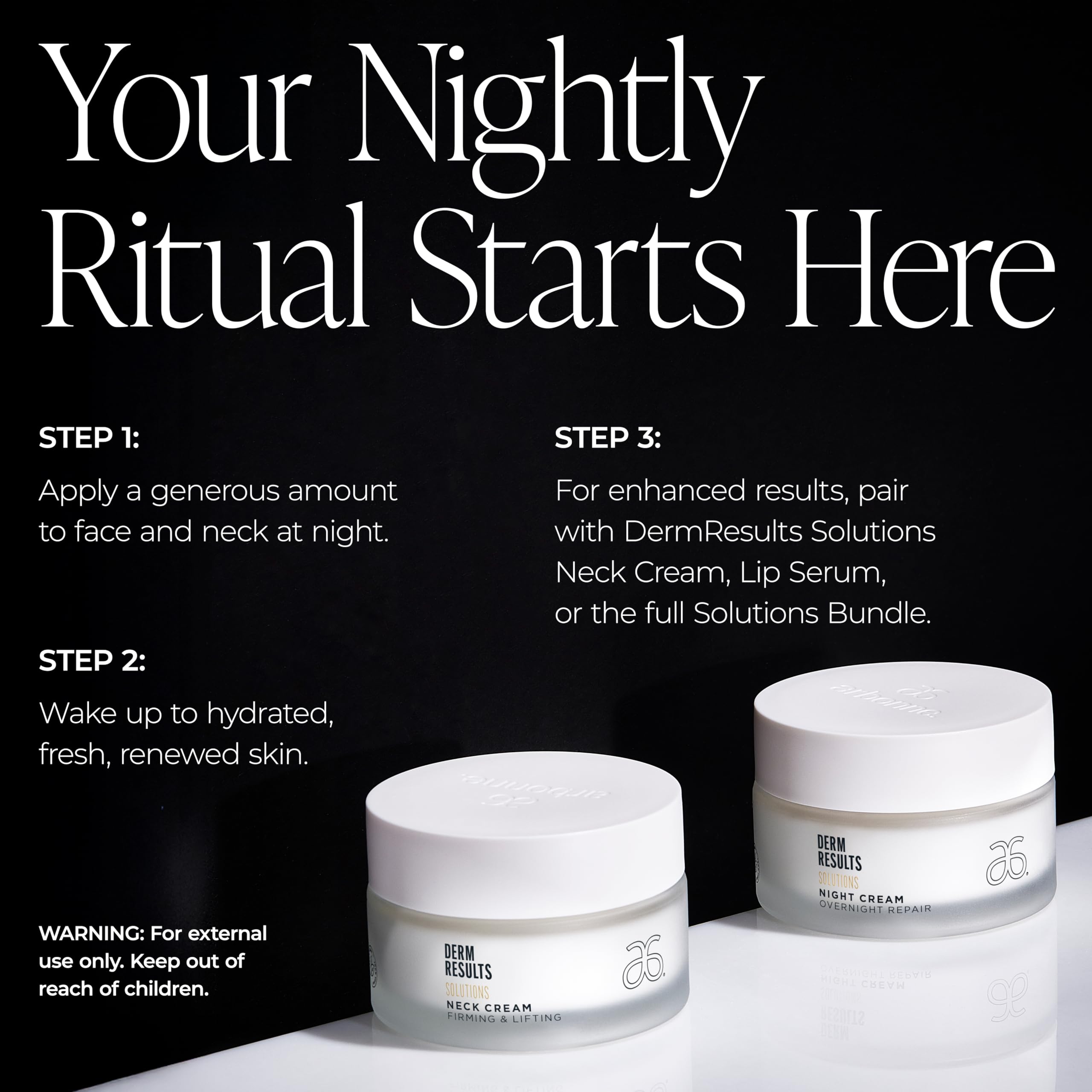 Arbonne DermResults Night Cream – Overnight Hydration with Tri-Lipid Complex (1.7 oz / 50 ml)