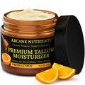 ARCANE NUTRIENTS Grass-Fed Beef Tallow Balm with Honey — Nourishing Moisturizer for Face, Hands & Body | Fresh Citrus Scent | 2 oz