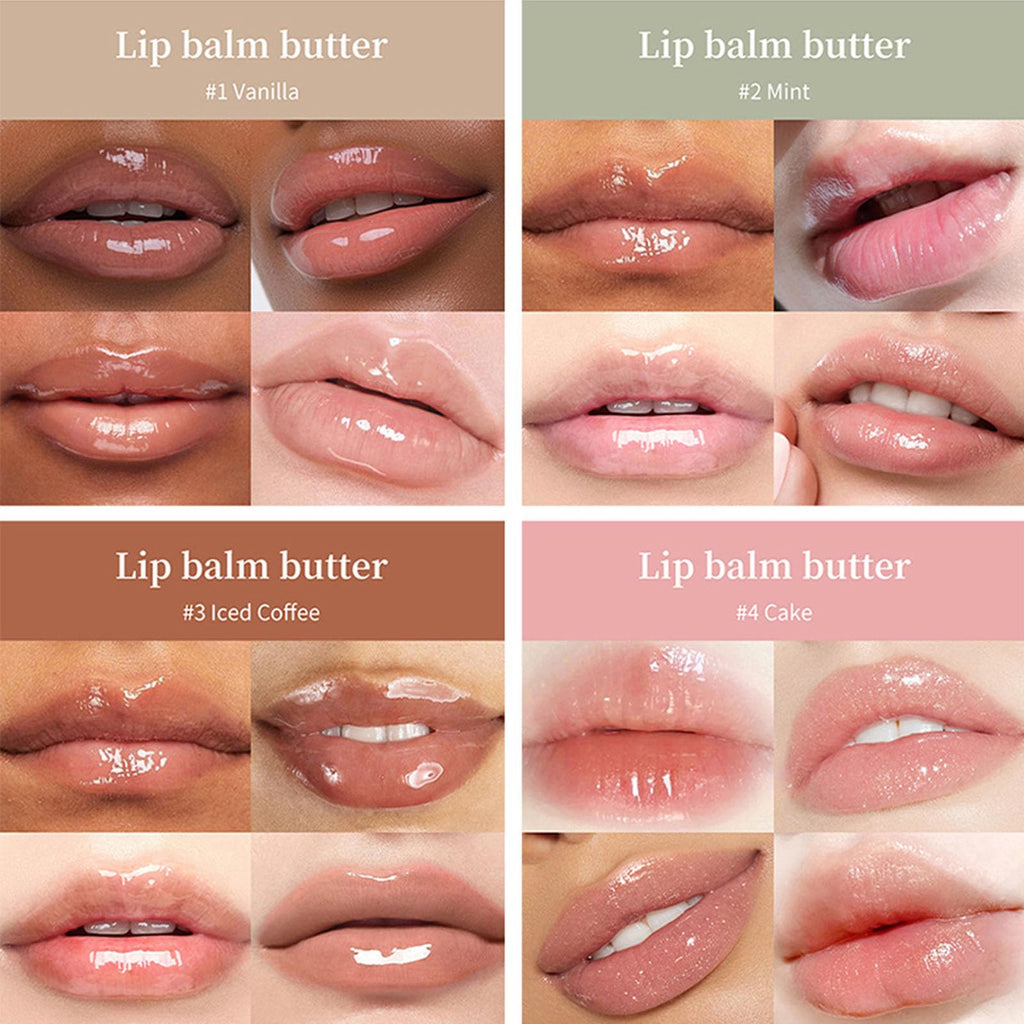ARCHIDATE Summer Special Lip Butter Balm – 4-Piece Hydrating Lip Set with Shea & Avocado