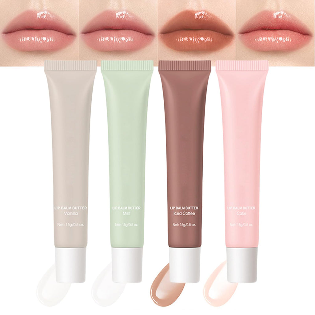 ARCHIDATE Summer Special Lip Butter Balm – 4-Piece Hydrating Lip Set with Shea & Avocado