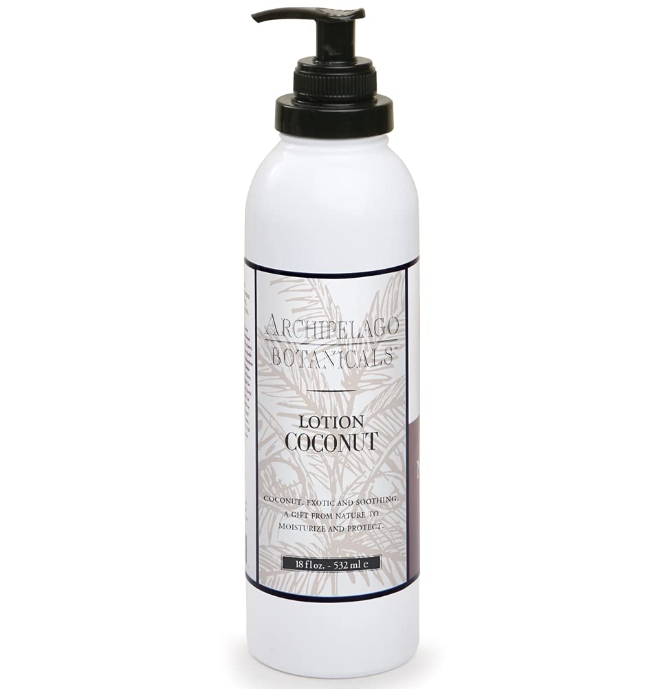 Archipelago Botanicals Coconut Moisturizer – Nourishing Coconut Body Lotion, Paraben Free, Phthalate Free, 18 oz