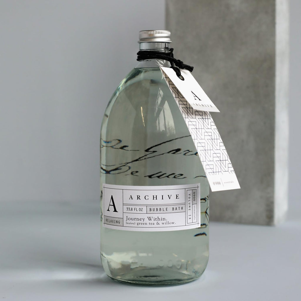 Archive Journey Within Bubble Bath for Adults – Green Tea & Willow Fragrance | Luxury Natural Oil Bubbles