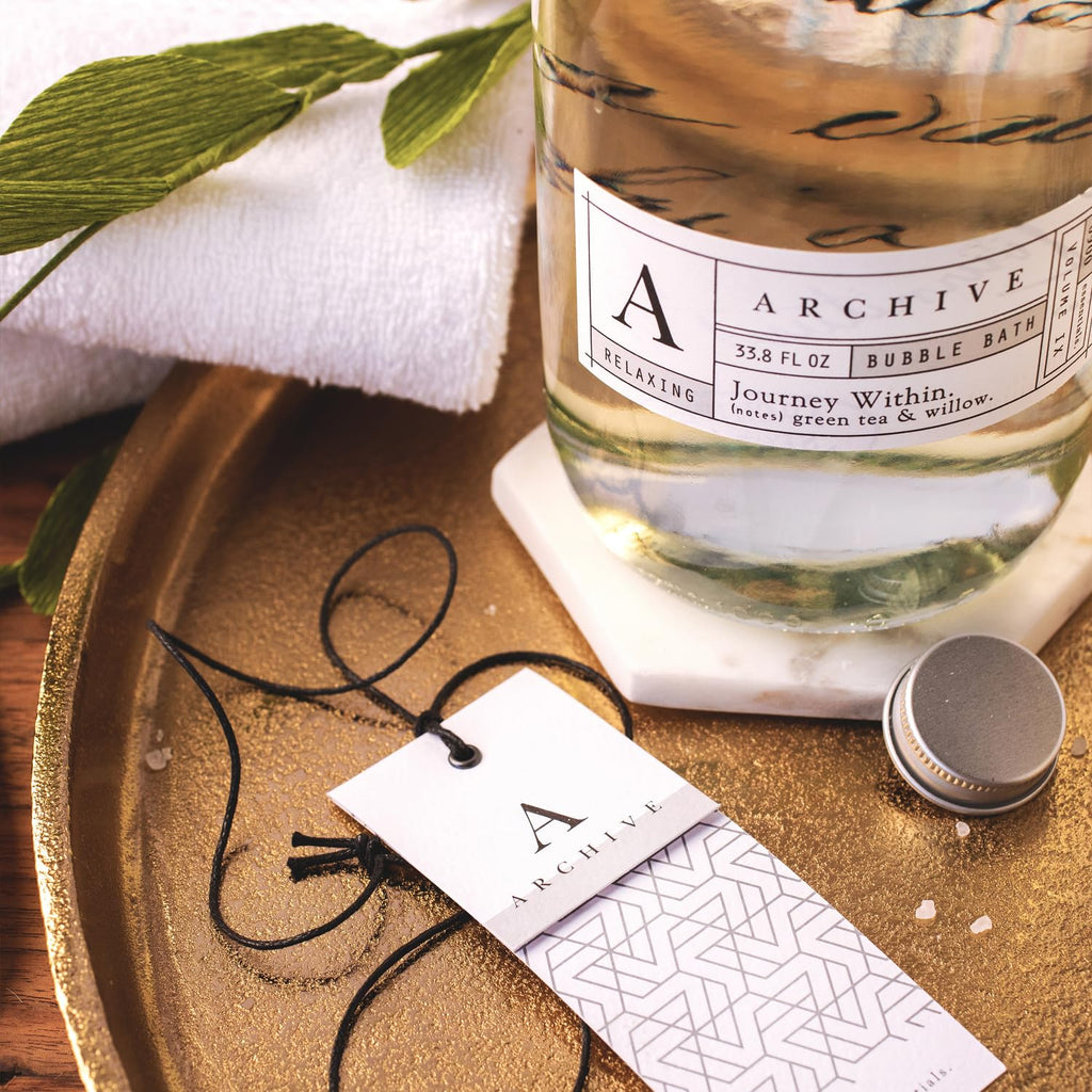 Archive Journey Within Bubble Bath for Adults – Green Tea & Willow Fragrance | Luxury Natural Oil Bubbles