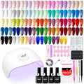 ARCWEISSO Gel Nail Polish Kit with UV Light — 36 Colors, Base & Top Coats
