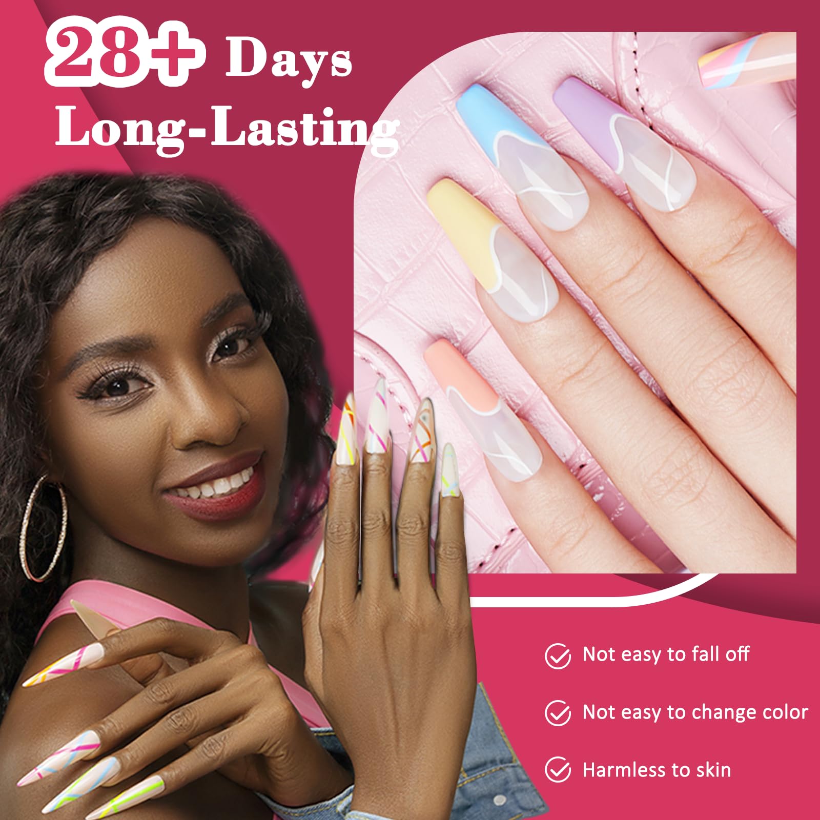ARCWEISSO Gel Nail Polish Kit with UV Light — 36 Colors, Base & Top Coats
