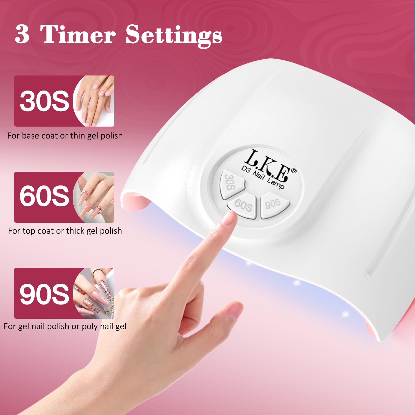 ARCWEISSO Gel Nail Polish Kit with UV Light — 36 Colors, Base & Top Coats
