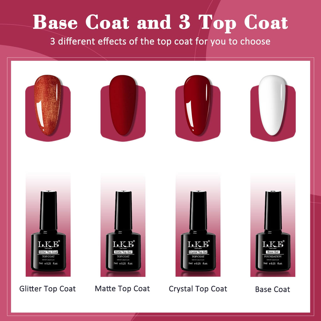 ARCWEISSO Gel Nail Polish Kit with UV Light — 36 Colors, Base & Top Coats