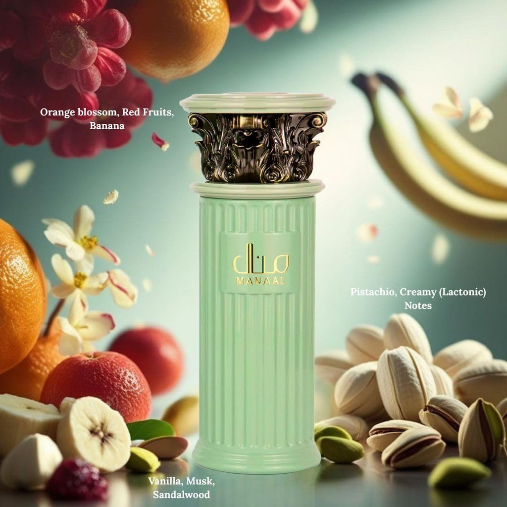Manaal Eau de Parfum by Ard Al Zaafaran – Long-Lasting Women’s Scent with Pistachio Cream & Vanilla