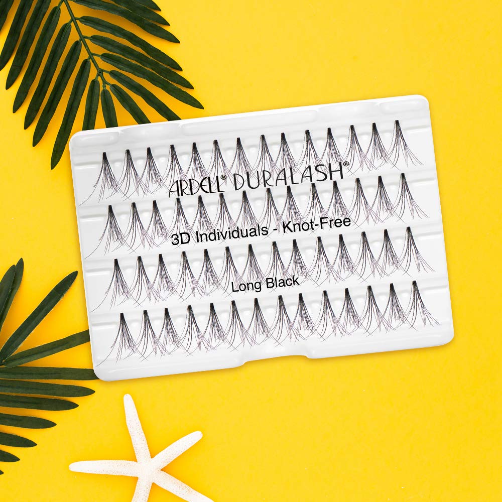 Ardell 3D Individual Lashes Long Black – Flared Design DIY Lash Clusters (4 Packs)