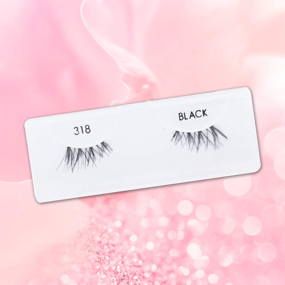 Ardell Accent 318 Half Lashes – Short Wispy Cat Eye, 4 Pack