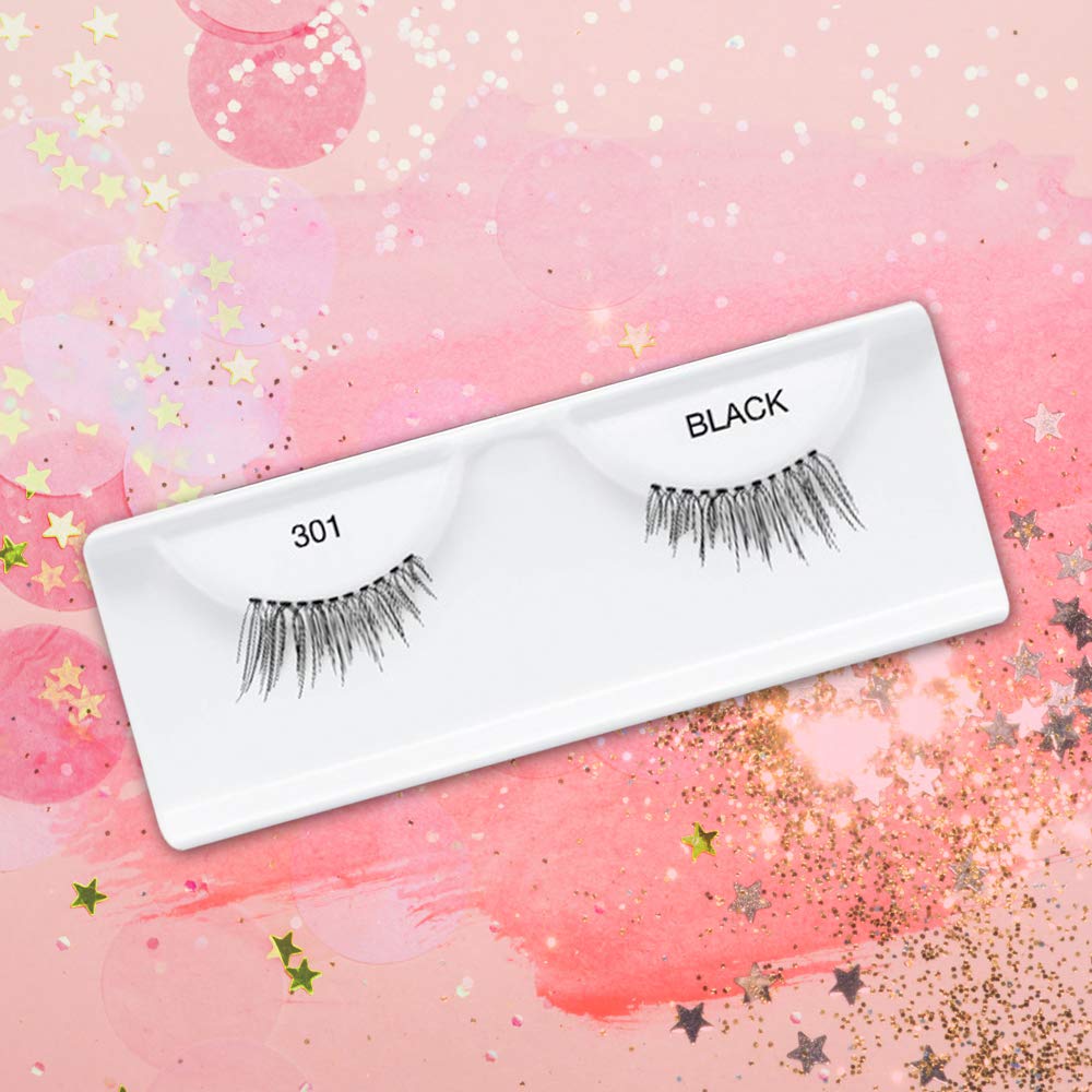 Ardell Accent Half Lashes 301 – Natural Cat Eye Wispy Lashes (4 Pack)