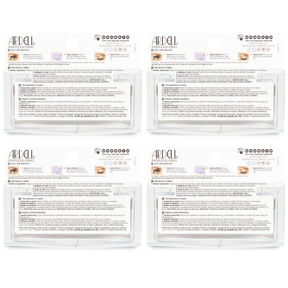 Ardell Baby Wispies False Eyelashes - 4 Pack, Black | Natural Look & Lightweight