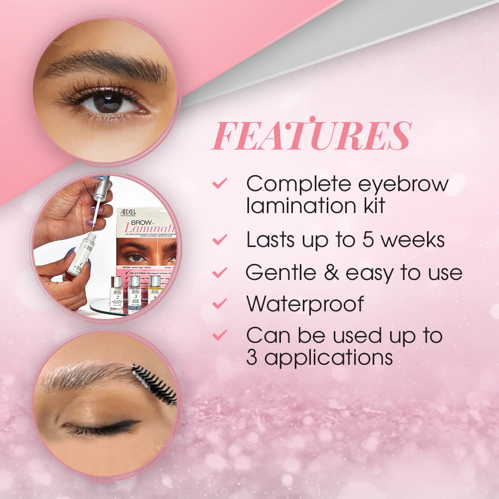 Ardell Brow Lamination Kit – Lift, Shape & Define Brows (Waterproof) 1-Pack