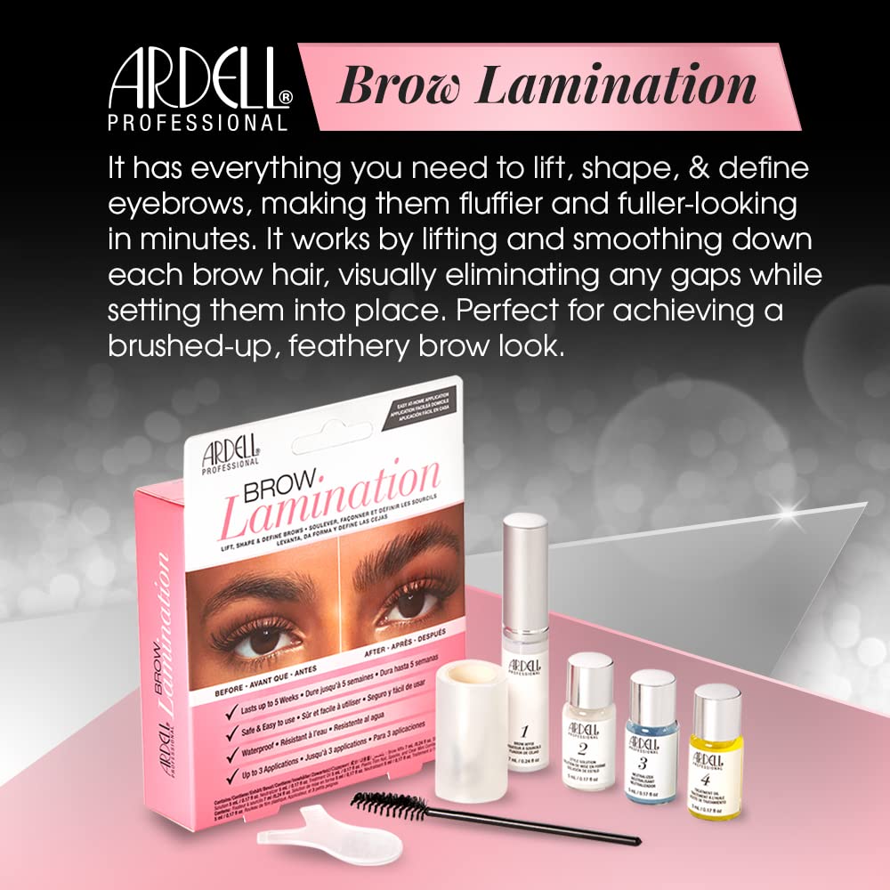 Ardell Brow Lamination Kit – Lift, Shape & Define Brows (Waterproof) 1-Pack