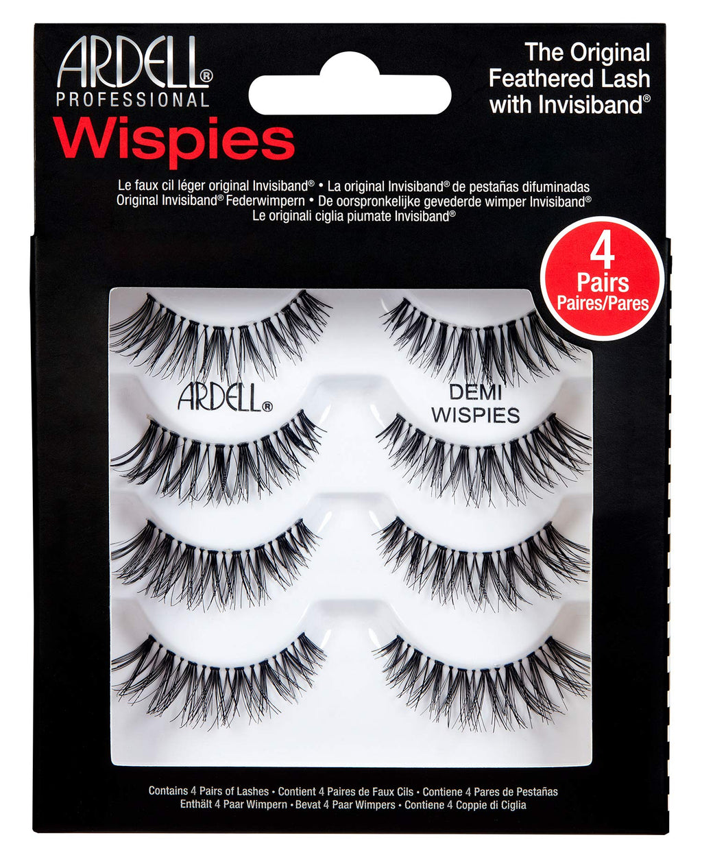 Ardell Demi Wispies Natural Multipack — 4 Pairs of Authentic Lashes