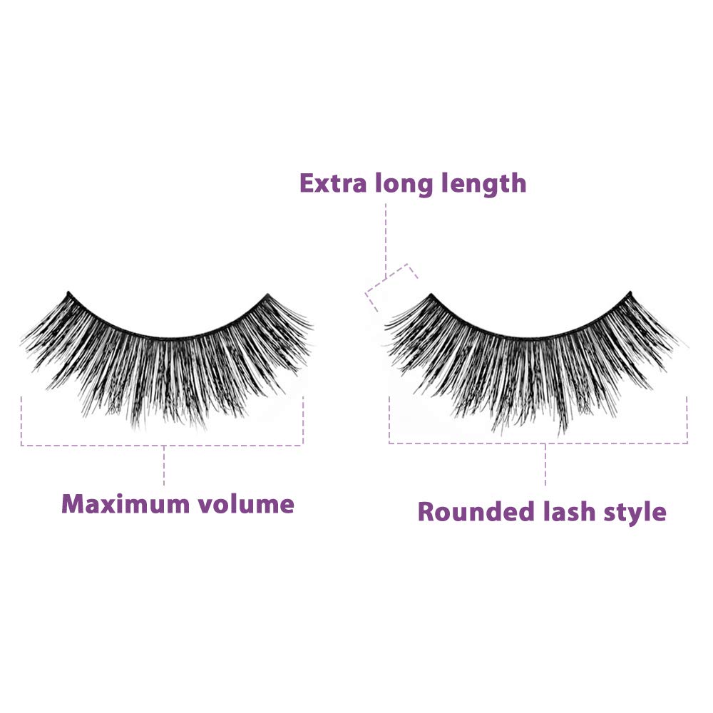 Ardell Double Up 203 Black False Eyelashes – Lightweight, Natural Look Strip Lashes, 4 Pack