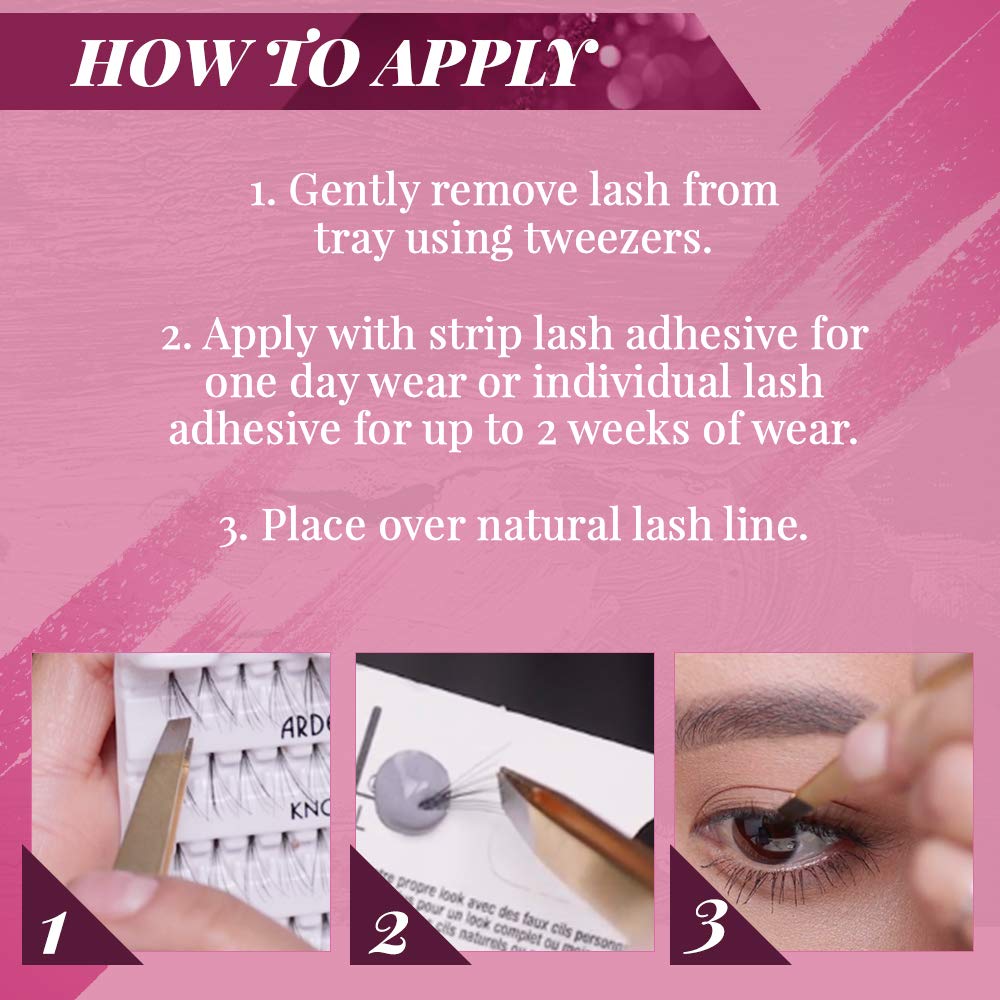 Ardell Double Up Individuals Long Black Knot-Free Lashes – 4 Pack