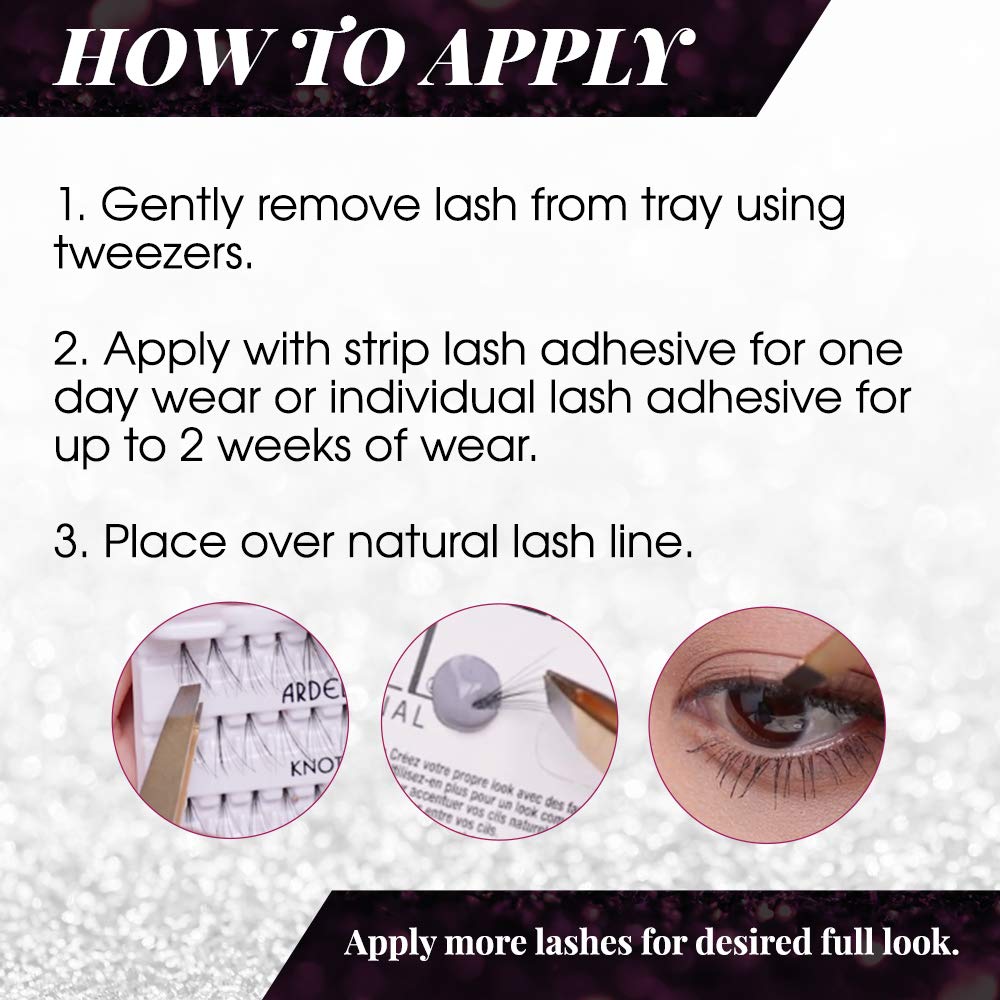 Ardell Double Up Short Black Lashes – Knot-Free Tapered Clusters (4 Pack)