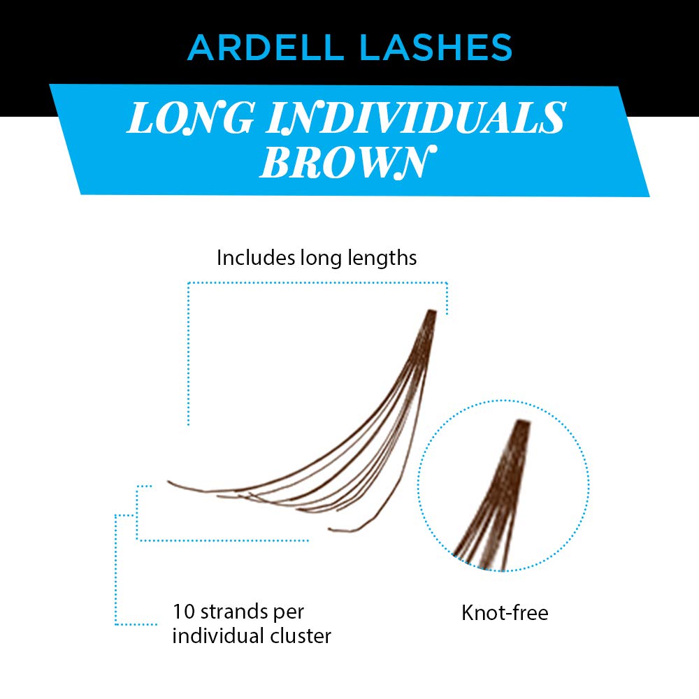 Ardell Individual False Eyelashes - Long Brown, Natural Look | 4-Pack DIY Lashes