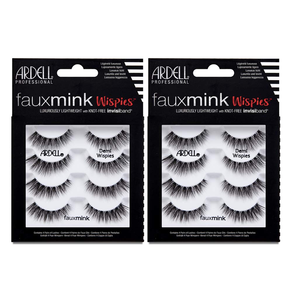 Ardell Faux Mink Demi Wispies Multipack – 2 Pack, Natural Look Lashes for Everyday Wear