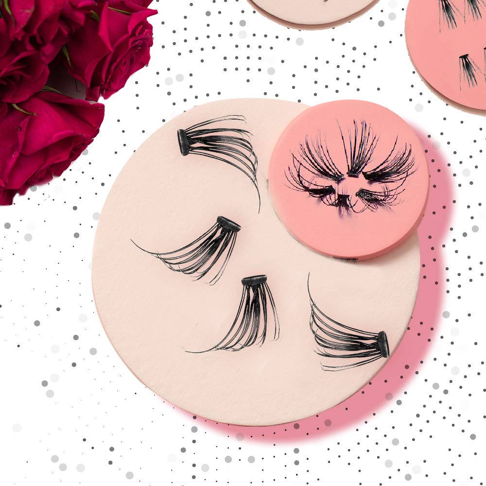 Ardell Faux Mink False Eyelashes, Individual Lashes Short Black – Natural Look, DIY Lash Clusters, 4 Pack