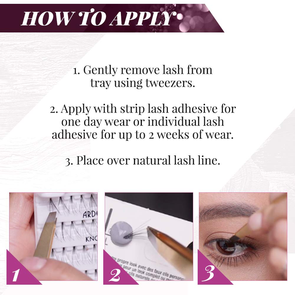 Ardell Individual Lashes Soft Touch Short Black - Knot-Free, Natural Look, 56 Clusters per Pack