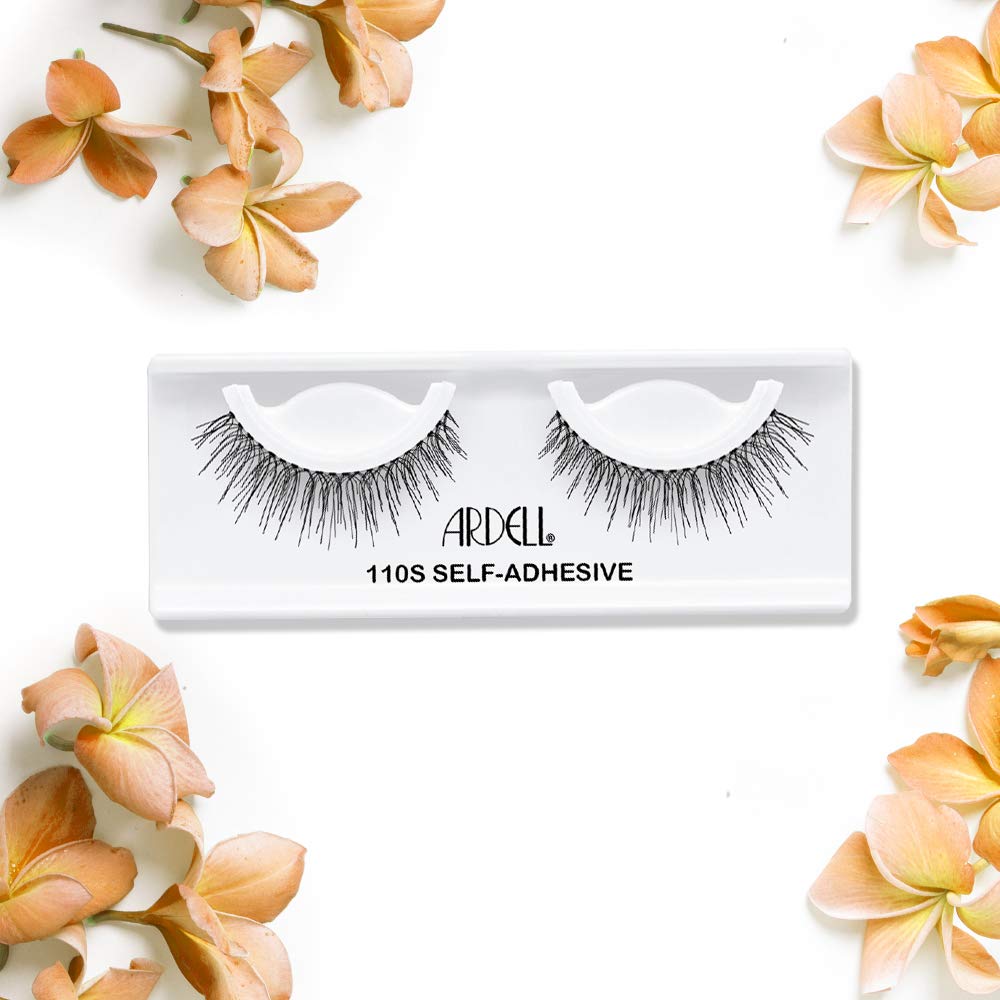 Ardell Self-Adhesive Eyelashes 110S – No Glue Needed, Natural Strip Lashes, 4 Pack