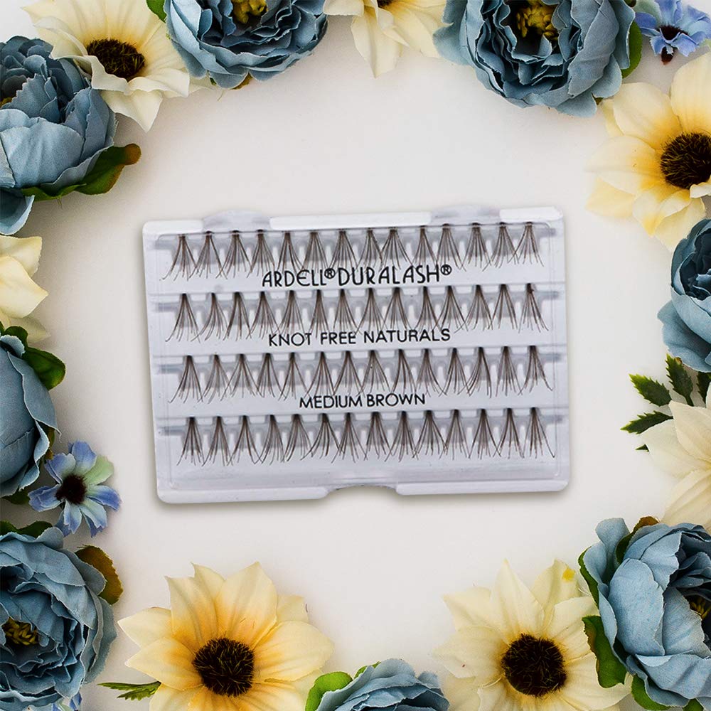 Ardell Individual False Lashes – Medium Brown, Lightweight & Natural-Looking, 4-Pack
