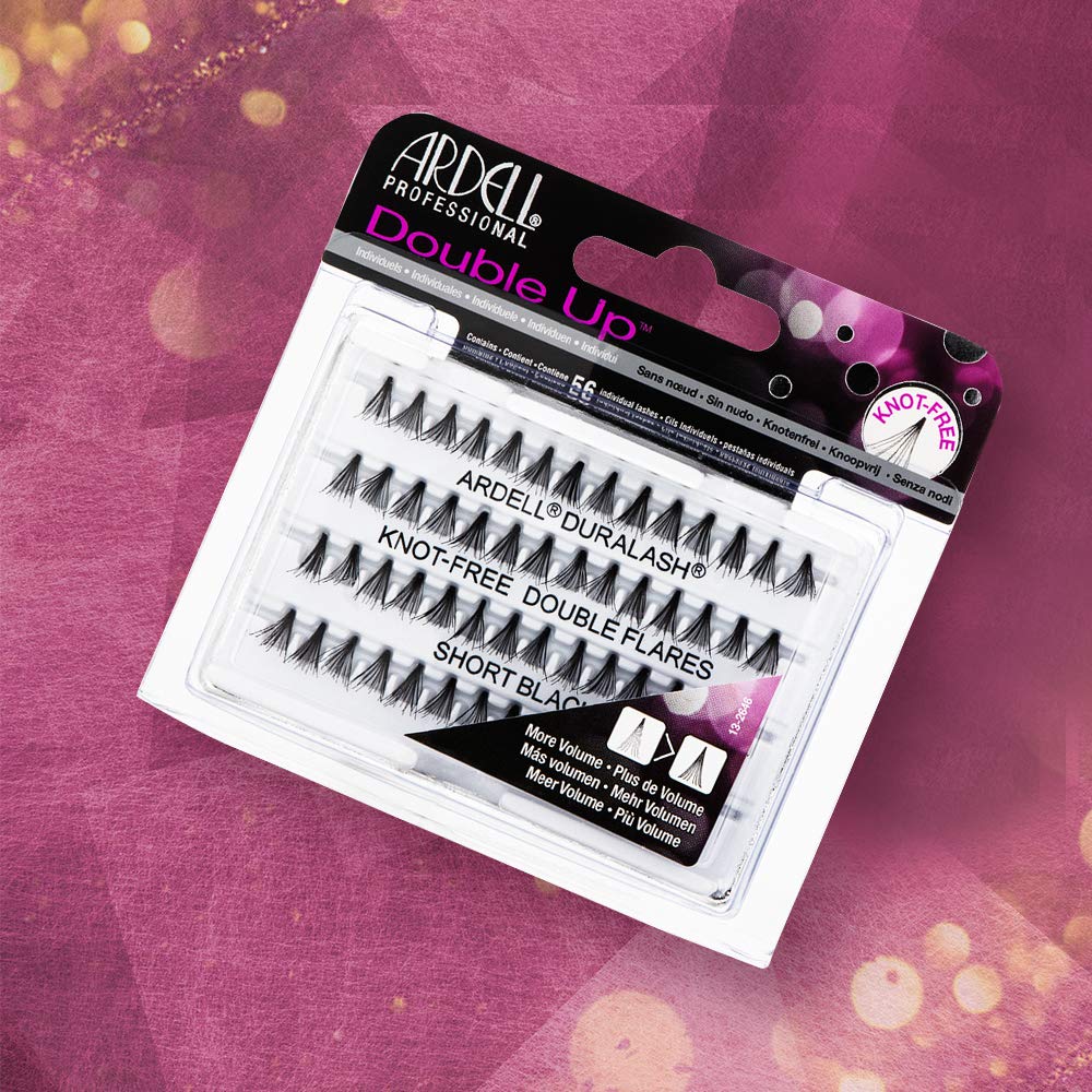 Ardell Individual Lashes Soft Touch Short Black - Knot-Free, Natural Look, 56 Clusters per Pack