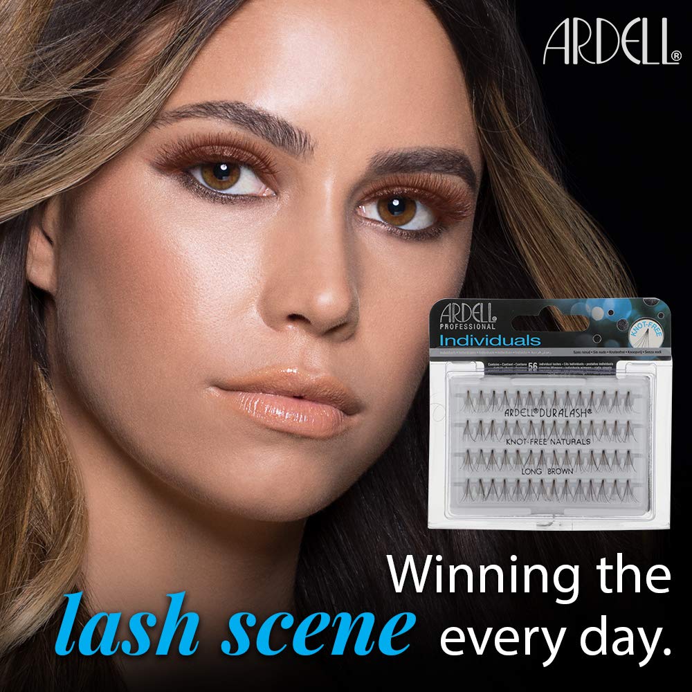 Ardell Individual False Eyelashes - Long Brown, Natural Look | 4-Pack DIY Lashes