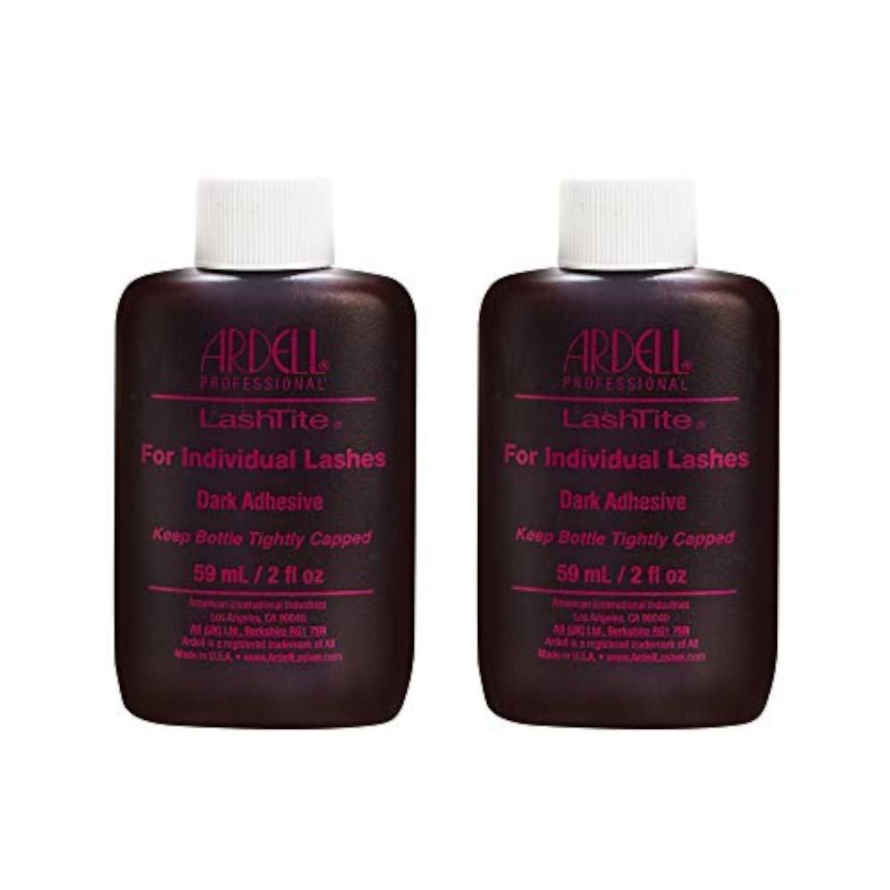 Ardell LashTite Dark Adhesive for Individual Lashes — 2 oz x 2 Pack | Fast-Drying, Waterproof Lash Glue