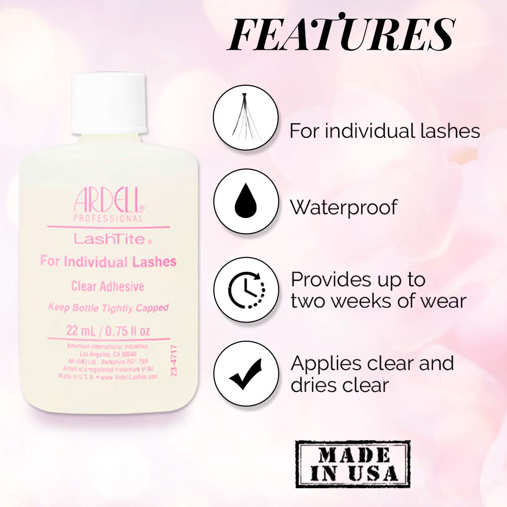 Ardell LashTite Lash Adhesive Clear for Individual Lashes — 0.75 oz (2 Pack)