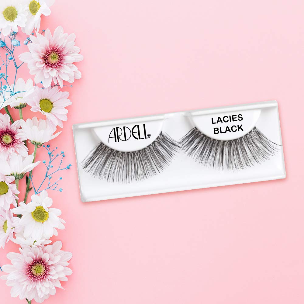 Ardell Natural Lashes Lacies Black (4 Pack) – Subtle, Flared False Eyelashes for Everyday Glam