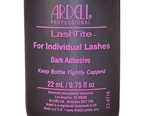 Ardell Lashtite Dark Eyelash Adhesive Glue for Individual Lashes – 0.75 fl oz / 22 ml (Pack 3) – USA