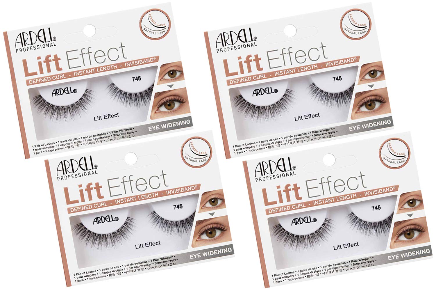 Ardell Lift Effect False Strip Lashes 745 – 4 Pack