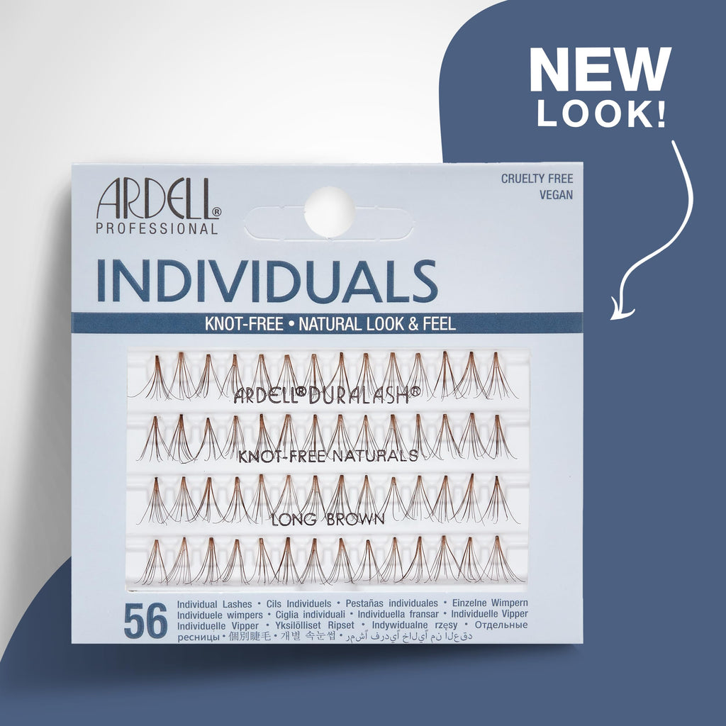 Ardell Individual False Eyelashes - Long Brown, Natural Look | 4-Pack DIY Lashes