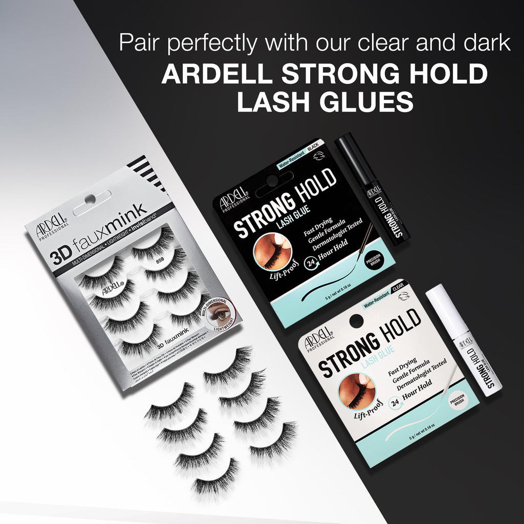 Ardell 3D Faux Mink Lashes – Lightweight Invisiband Demi Wispies (4 Pairs)