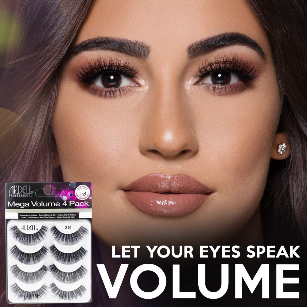 Ardell Mega Volume 251 Lashes – Fluffy, Dramatic Full-Strip Lashes (2-Pack)