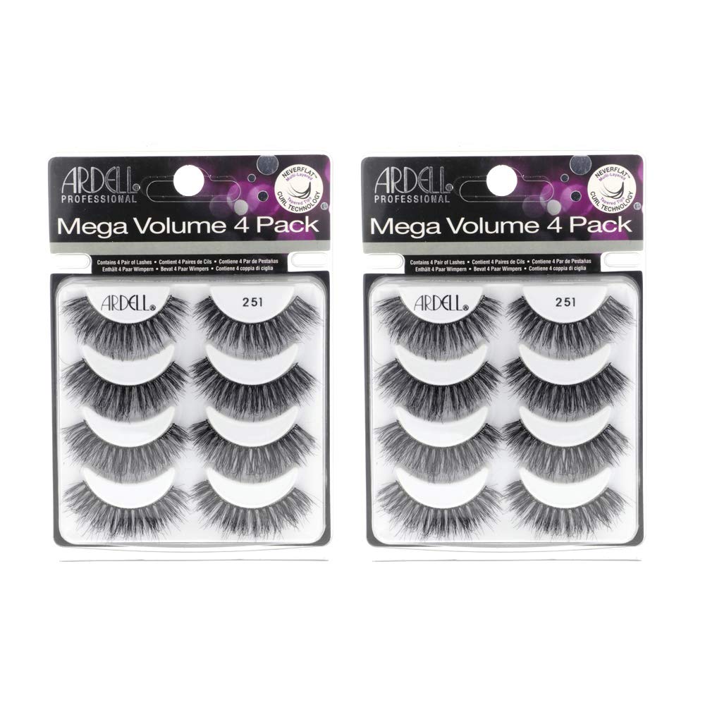Ardell Mega Volume 251 Lashes – Fluffy, Dramatic Full-Strip Lashes (2-Pack)
