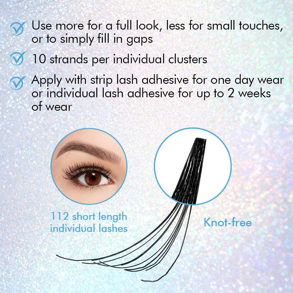 Ardell Knot-Free False Eyelashes Multipack – DIY Cluster Lashes, Customizable Lash Extensions, 2 Pack