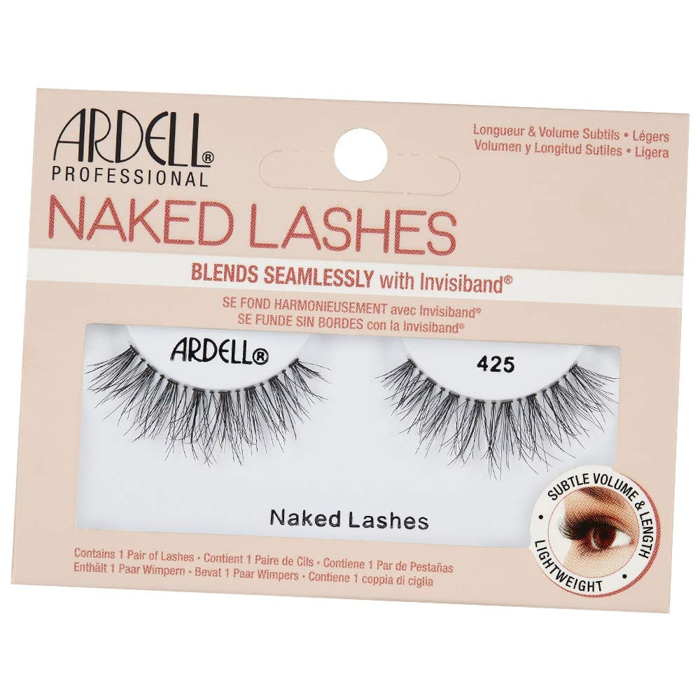 Ardell Naked Lashes 425 with Invisiband – Natural Everyday False Eyelashes (4 Pairs)