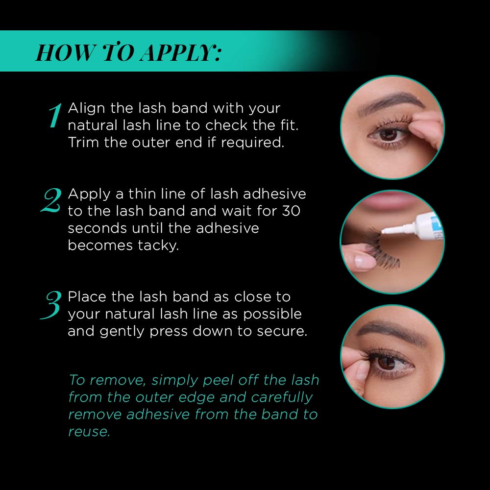Ardell Natural Lashes 109 Black | Reusable Strip Lashes, 4 Pack for Everyday Wear