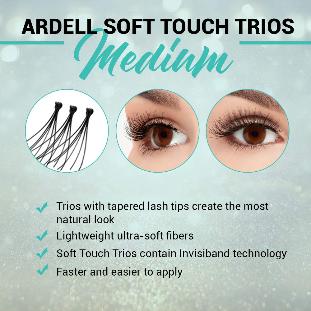 Ardell Soft Touch Trios Medium Individuals in Black — 4 Pack False Eyelashes