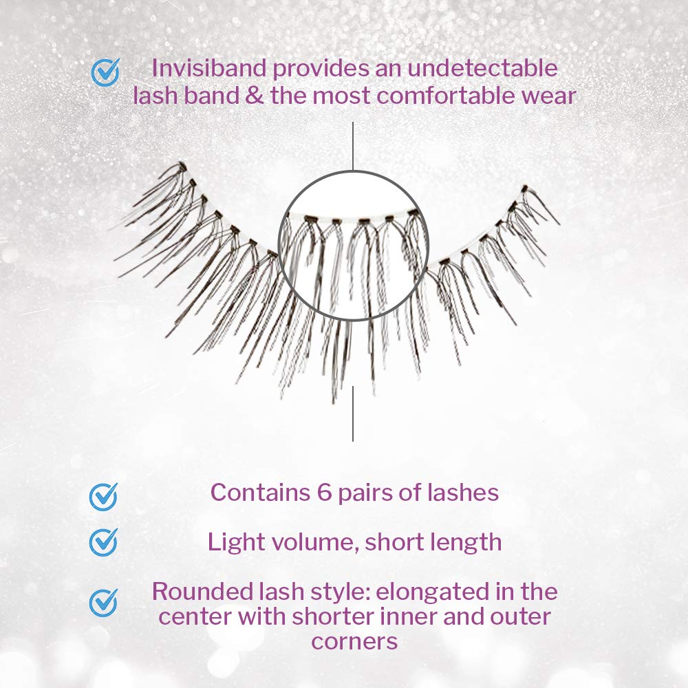 Ardell Natural 110 Black False Eyelashes — 6 Pairs per Pack, 2-Pack